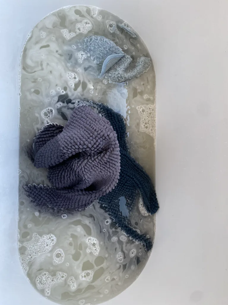 Rugs in bathtub